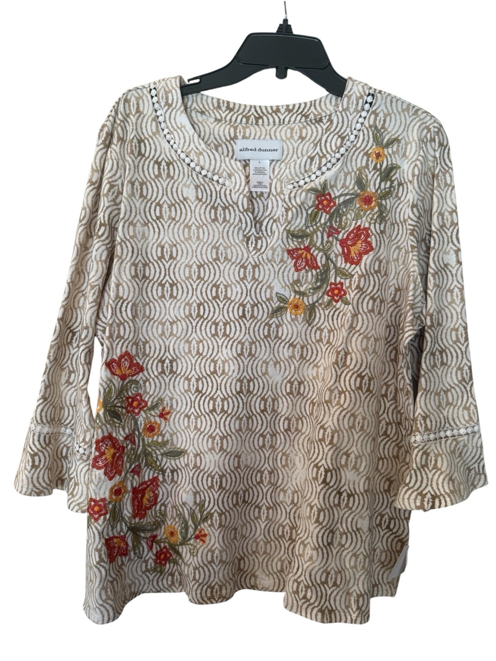 Alfred Dunner NWT Copper Canyon 2025 Embroidered Shirt, size L